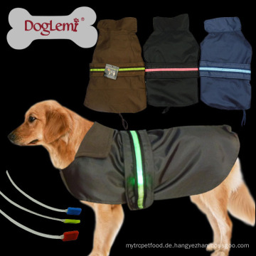 Haustier-Stoff LED Hundejacke-Mantel der Großhandels-Sicherheits-LED